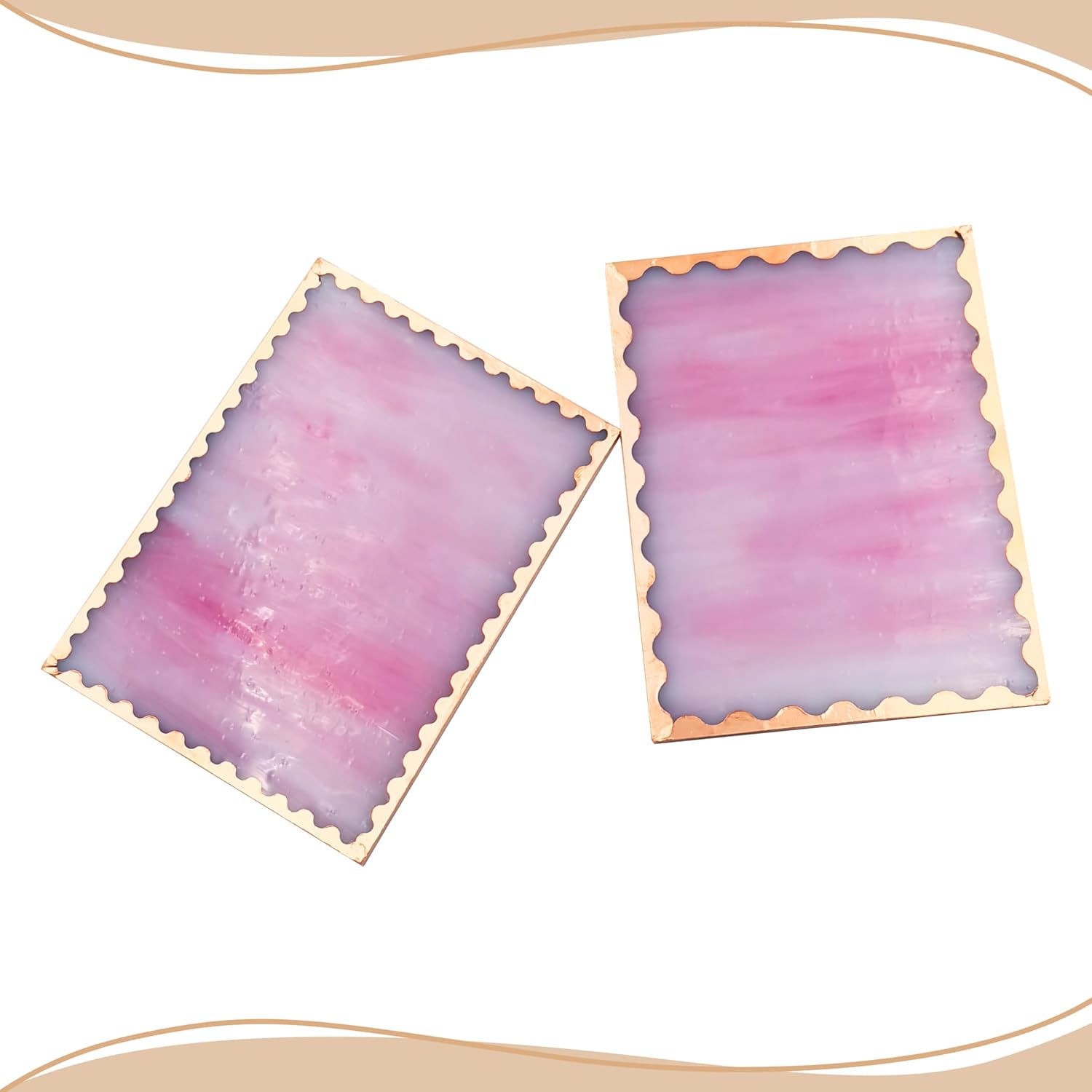 Black Backed Scalloped Copper Foil Tape, Double Edged Scalloped for Stained Glass, DIY Handicrafts, Crafting, 7/32" Small Scalloped