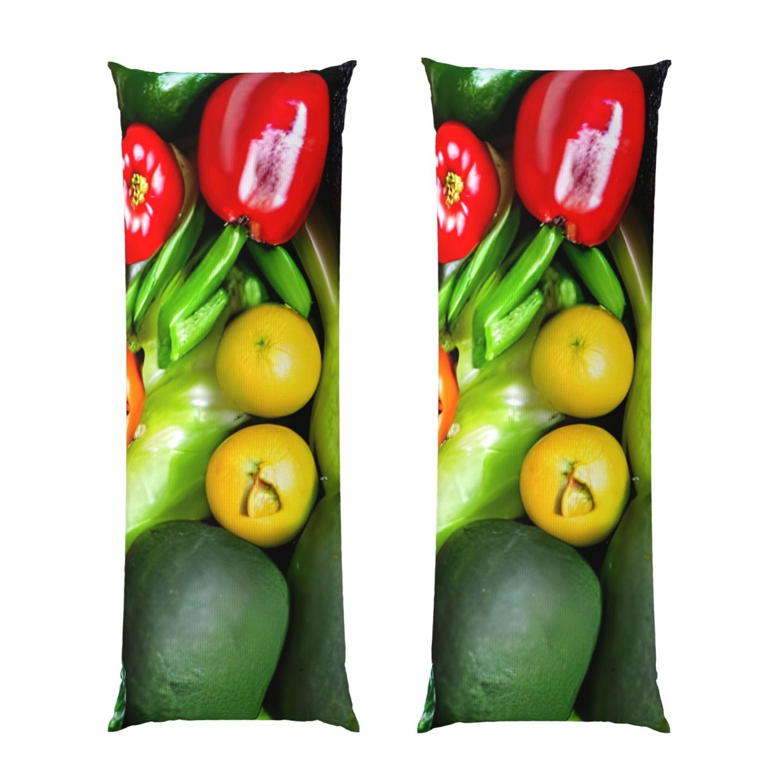 Housse de coussin de corps légumes frais pour literie esthétique de chambre adulte