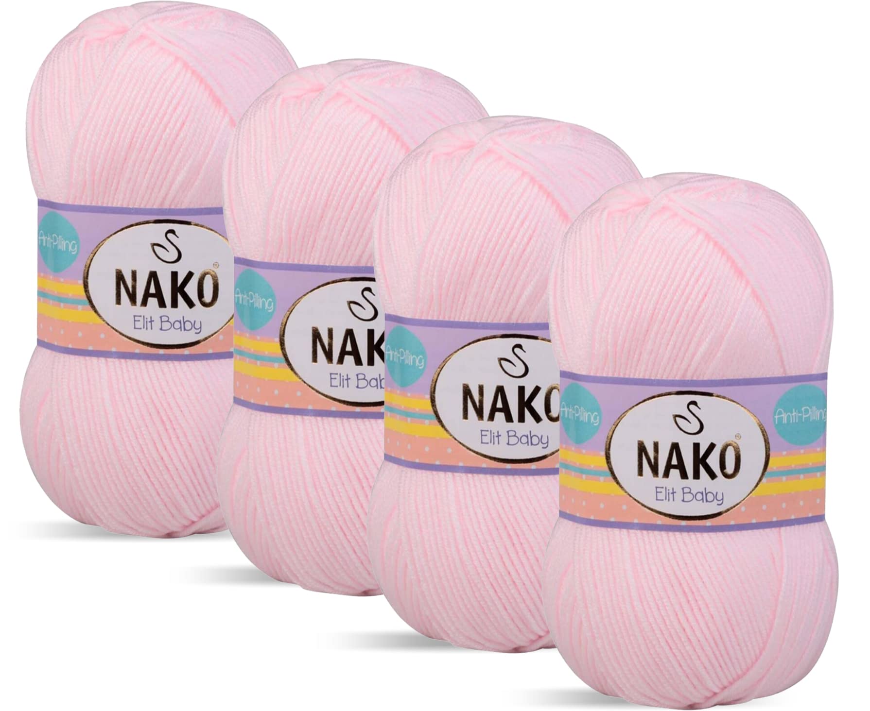 Makromecity 3 Strang Softee Baby Garn, 100% Anti-Pilling Acryl, je 100 g, 250 m, weiches Premium Garn zum Häkeln und Stricken, Baby-Strickjacken, Decken, Mützen und Babyschuhe (Schneeweiße, 3 Strang