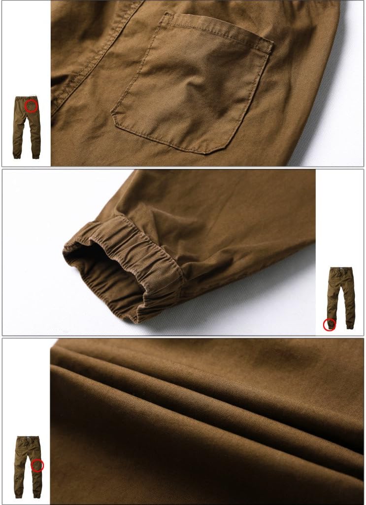 Match Men's Chino Jogger Pants 29 6061 Khaki