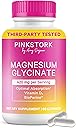 Pink Stork Magnesium Glycinate with Vitamin D - Magnesium Supplement for Women to Support Natural Calm, Mood, and Sleep - Hormone Balance for Women - 60 Capsules, 1 Month Supply