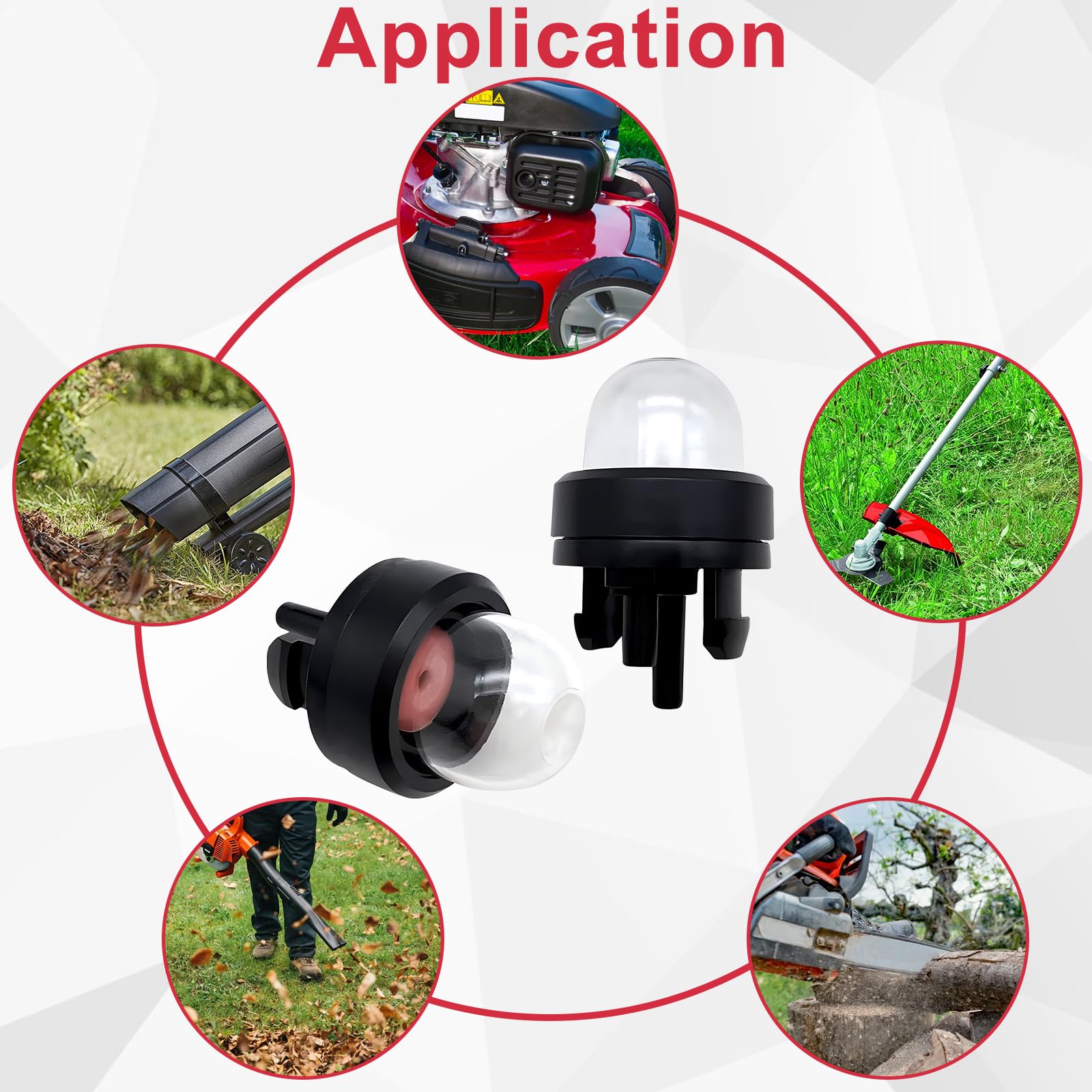 5 Pompette Di Innesco Carburatore - Compatibili Con Motoseghe Walbro, Poulan, Echo