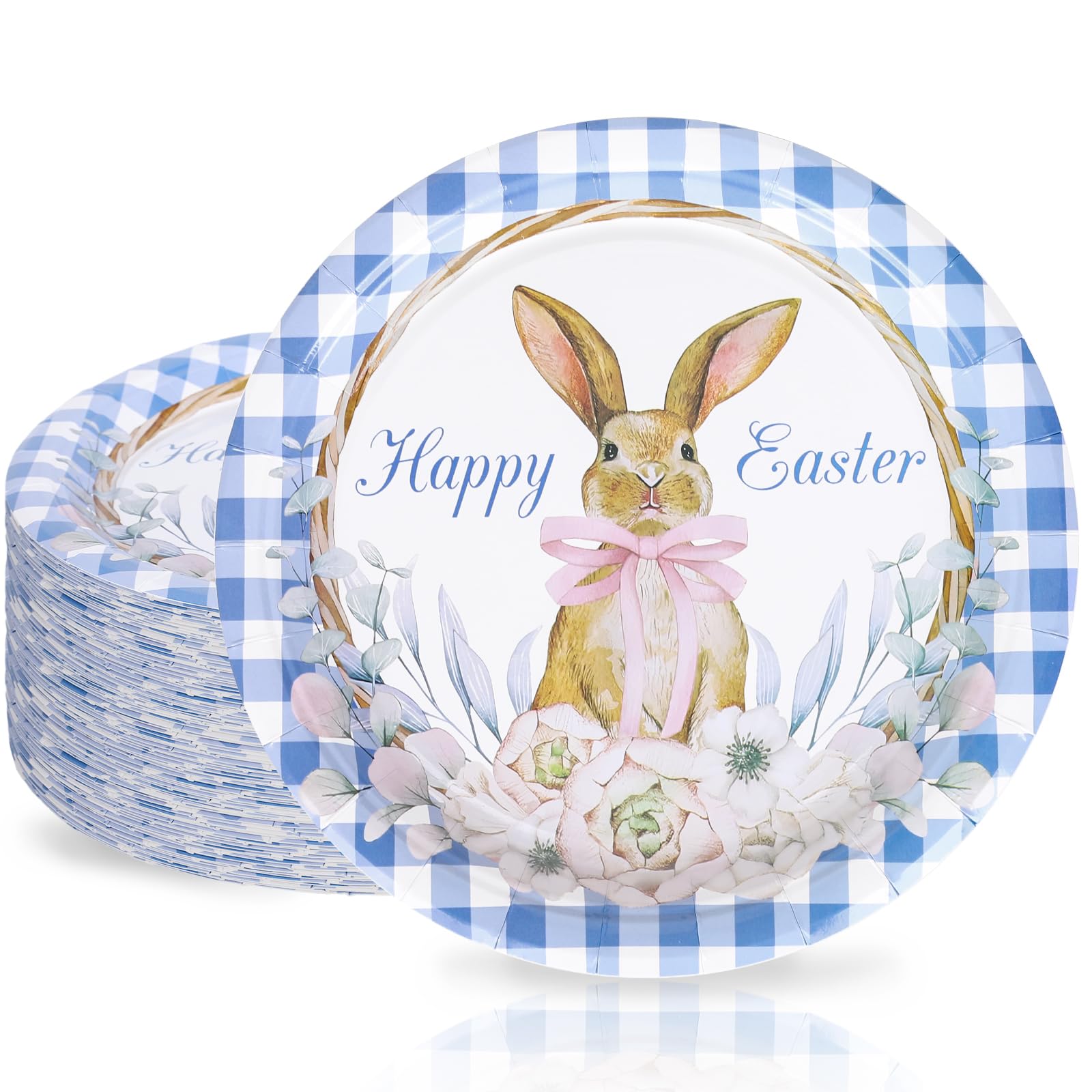 Assiettes jetables en carton de 22,9 cm pour votre table de Pâques et buffets de fête