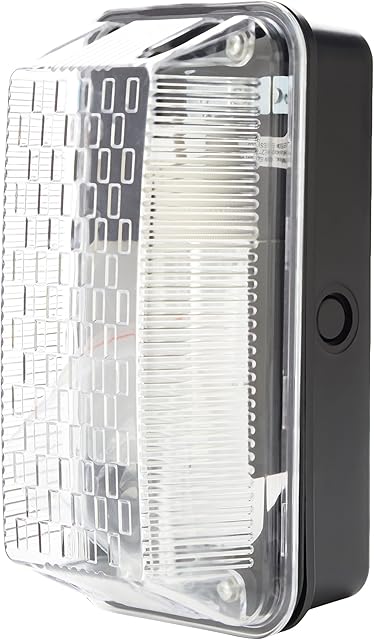 Powermaster S6354 Rectangular Bulkhead Light, 100 W, Black