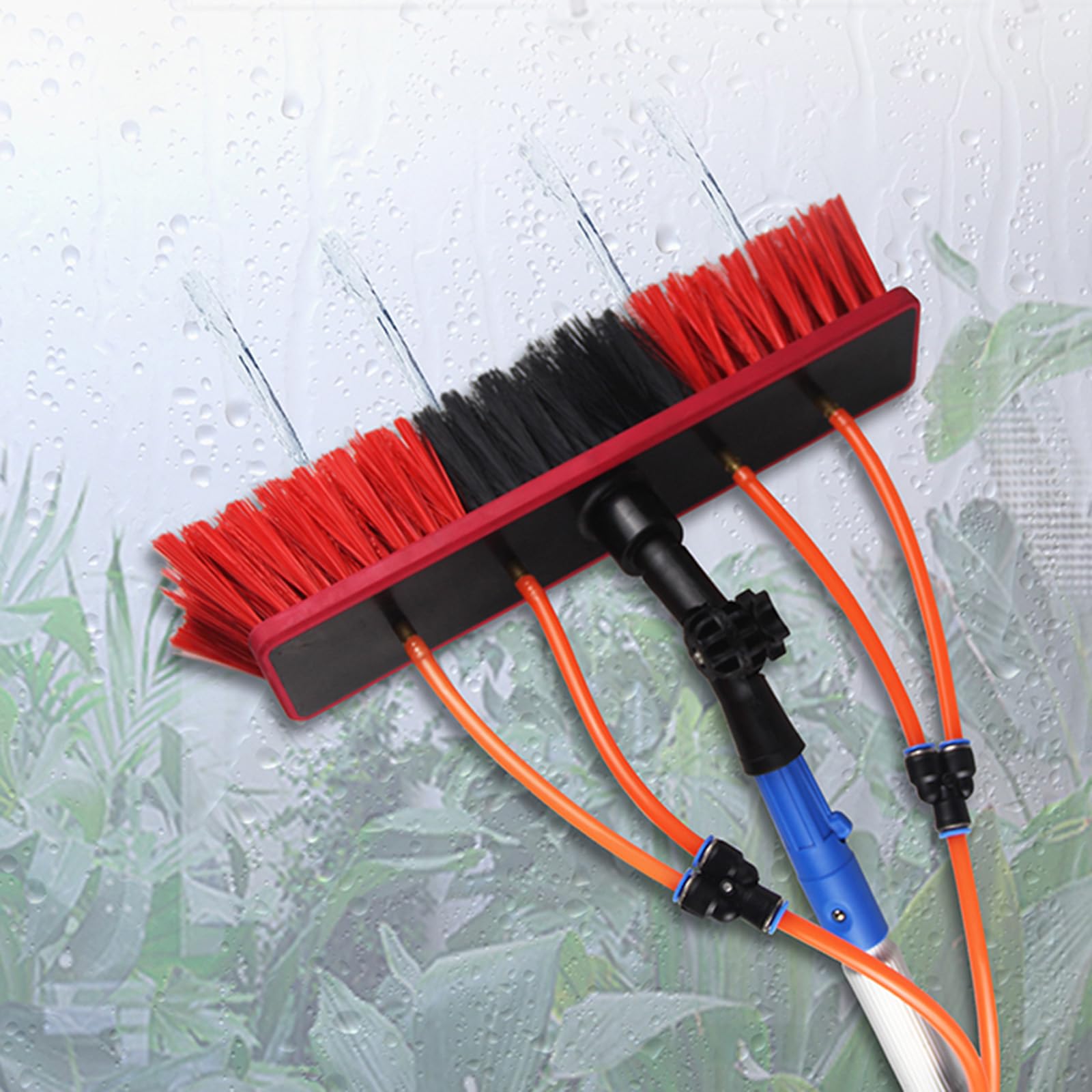 GYEQXKT Telescopic Water Brush for Outdoor Window & Car Cleaning, Solar Panel Cleaning Kit with Telescoping Pole & High-Pressure Washer Attachment
