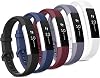 [5 Pack] Sport Bands Compatible With Fitbit Alta HR and Alta, Classic Soft Silicone Replacement Wristbands Straps for Women Men (5 Pack A, Small)