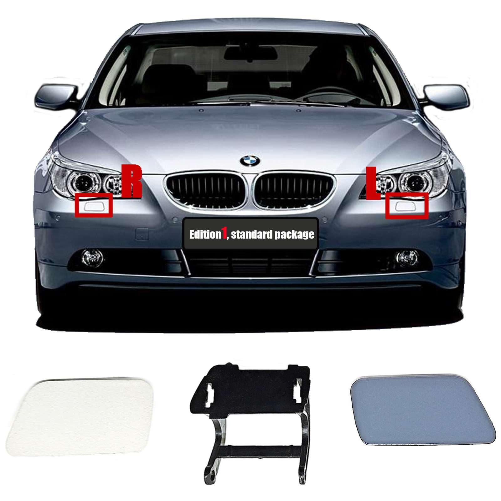 Trimla Headlight Washer Cover for 03-09 BMW 5 Series E60 E61 Fit 525i 525xi 530i 530xi 535xi 545i 550i M5 2003 2004 2005 2006 2007 2008 2009 Cleaning