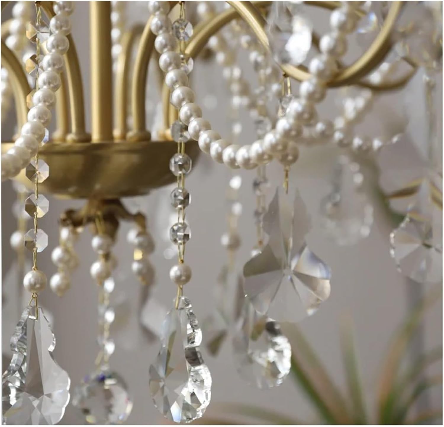 Crystal Chandelier Gold Pendant Light for Living Room Hotel Hall Villa Hanging Lamp Luxury Candle Suspension LED Light,luminaire