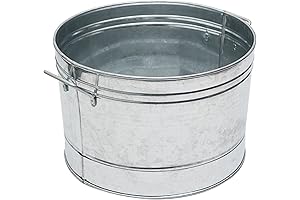 Achla Designs Standard Galvanized Steel Round Tub: A Practical Solution for Your Bucketing Needs