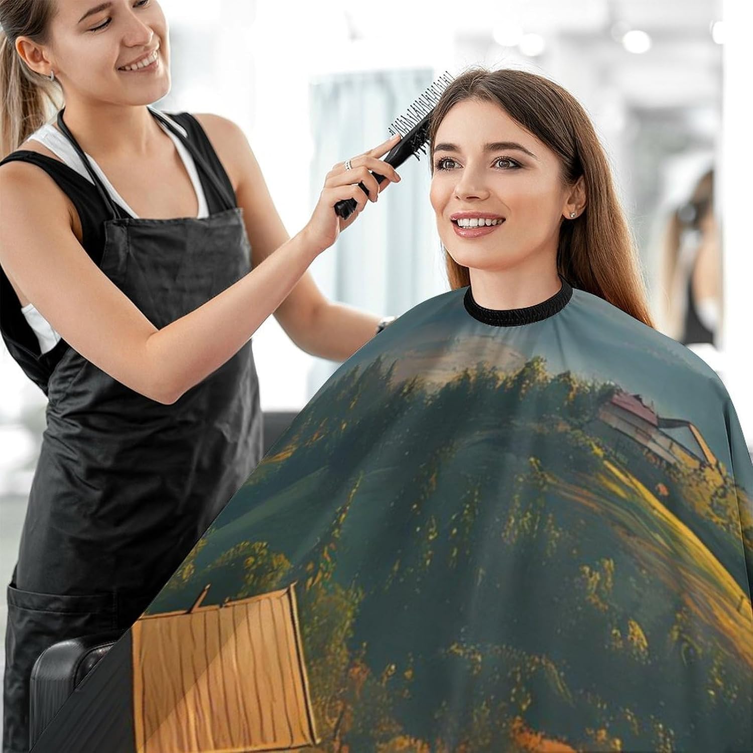 Carpathian Mountains Ukraine Barber Cape Professional Hair Cutting Apron Hairdresser Cape for Men Women