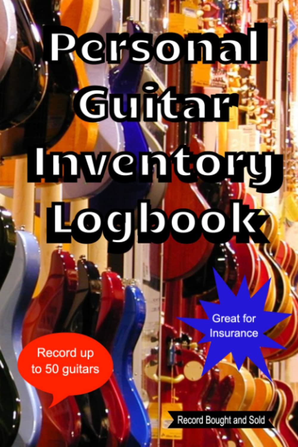 Buy Personal Guitar Inventory Logbook Record you guitar collection
