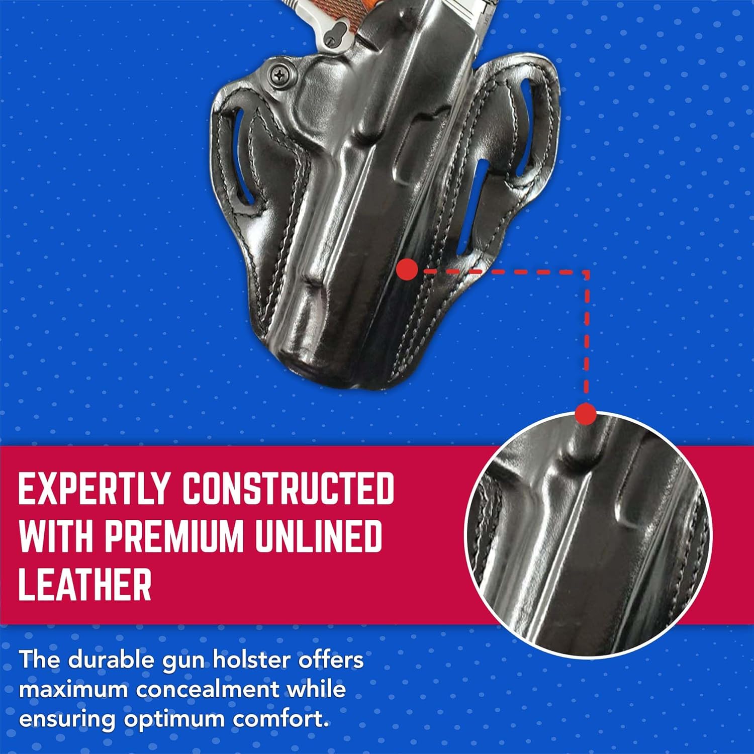 DRD DeSantis RH Blk Speed Scabbard Holster-Colt Gov. model 1911, Black