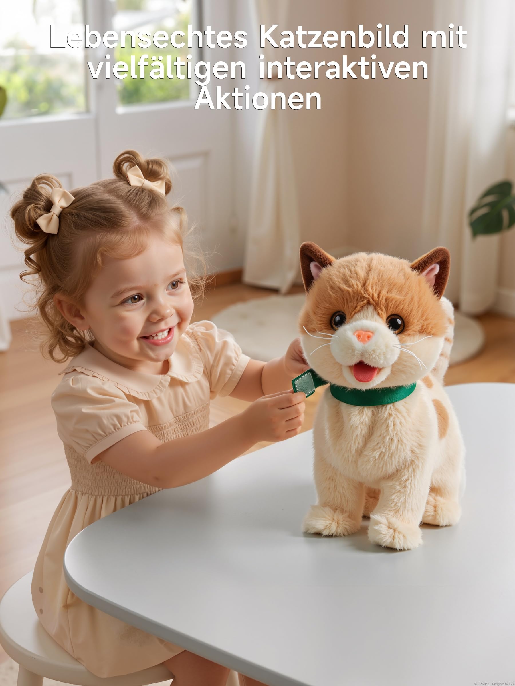OR OR TU Spielzeug Katze die Läuft, Elektronische Plüschkatze