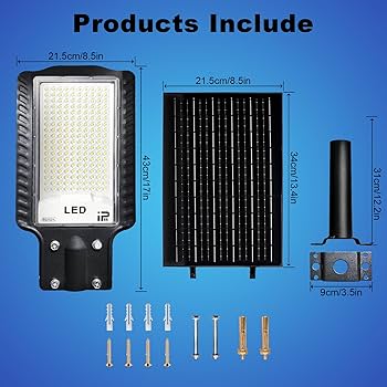 Eleganted CHX-2000W Solar Street Lights Outdoor, 6500K Solar