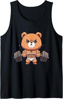 Bear Bodybuilder Bodybuilding Muscle Gym Weightlifting Bear Tank Top