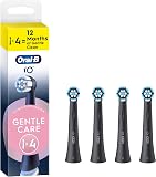 Oral-B Set of 4 Replacement Brush Heads Gentle Care Genuine Black Softest Brush Suitable for Sensitive Gums Round Brush for Oral B iO Electric Toothbrushes - 1