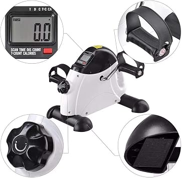 Cross Trainer Mini Pedal Stepper Exercise Machine for Home Office Gym LCD Display Indoor Cycling Bike Stepper Tread Mill Toning Device Suitable for Personal Exercise