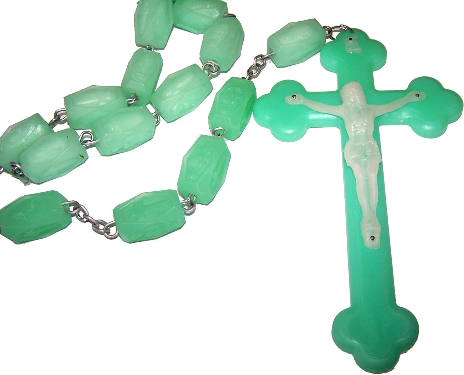 Holy Land Market Phosphoric Holy Rosary (160 cm or 63") Luminous - Light in The Dark Wall