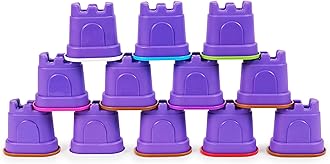 Kinetic Sand, 12-Pack Castle Containers (Amazon Exclusive), Multi-Color Play Sand for Party Favors, Goodie Bags, Sensory Toys for Kids Ages 3 and up