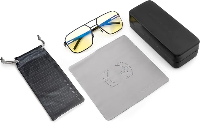GUNNAR Gaming Glasses Novato Onyx Glasses Blue Light Blocking for Eye Strain & Dry Eye Relief