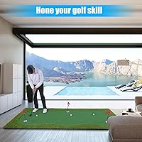 Vista 2 de Golf Putting Verde/Mat-Golf Training Mat - Alfombrilla profesional de práctica de golf - Putter largo desafiante verde para interiores y exteriores