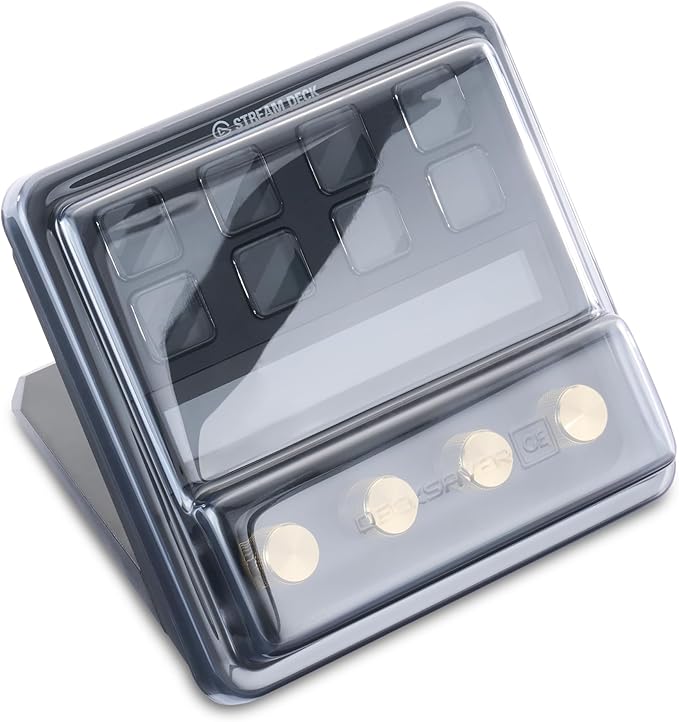 Decksaver Funda para Elgato Stream Deck+ Studio Controller Series, tapa protectora ahumada/transparente, fabricada en el Reino Unido