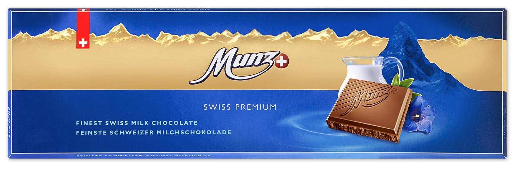 Munz Swiss Premium | Milchschokoladen-Riesentafel | 8 x 300g - 2,4kg | Schokoladentafel, cremige Pralinéfüllung, praktisch für die Vorratsbox, passt perfekt zum Kaffee