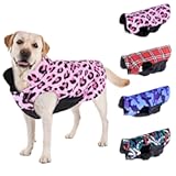 CuteBone Winter Dog Coat - Waterproof Windproof Reversible Vest&comma; Thick Adjustable Cold Weather Jacket for Small Medium Large Dogs&comma; Soft With Leash Hole