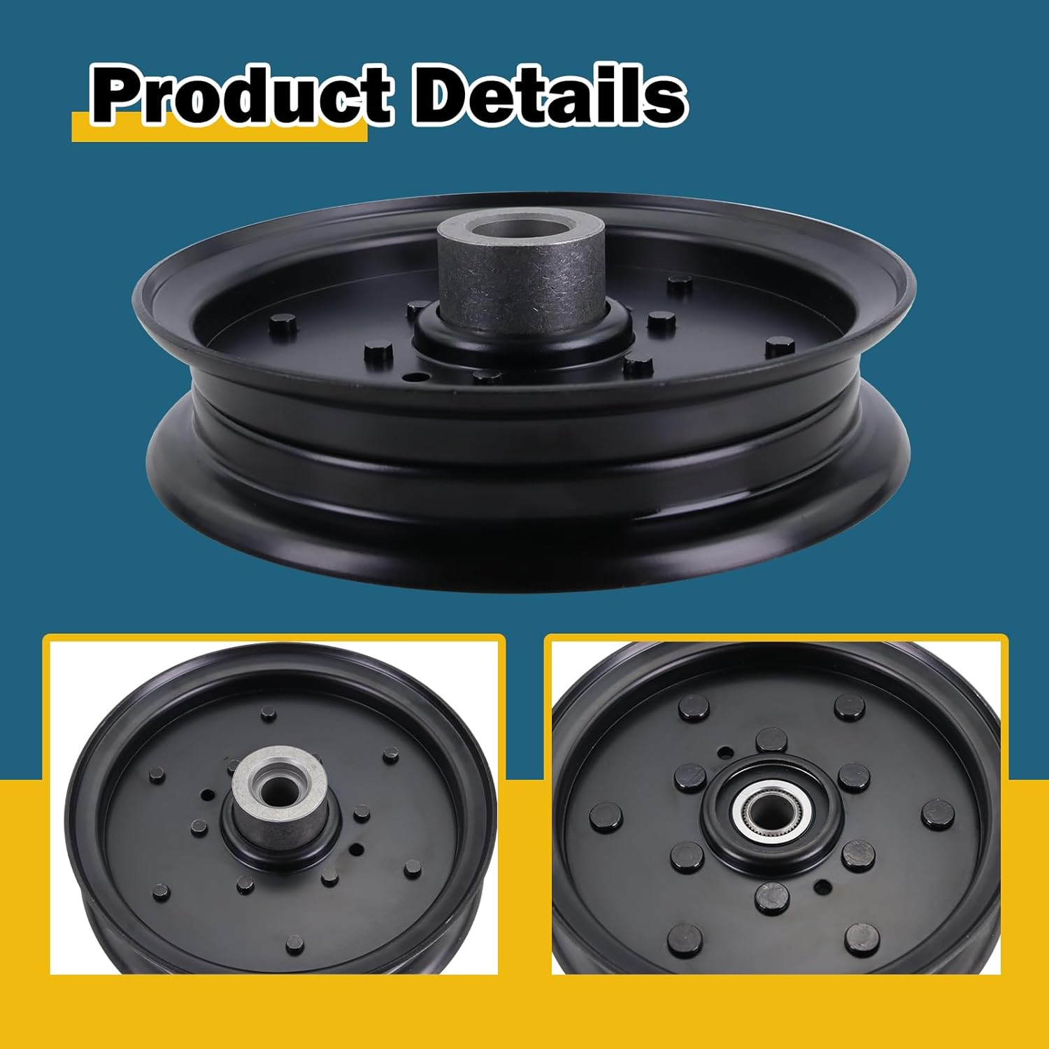 Lawn Mower Flat Idler Pulley Compatible with Hustler Raptor 52", Raptor Flip-Up, Raptor SD 48" 54" 60" Replaces 604231 126124 280-811