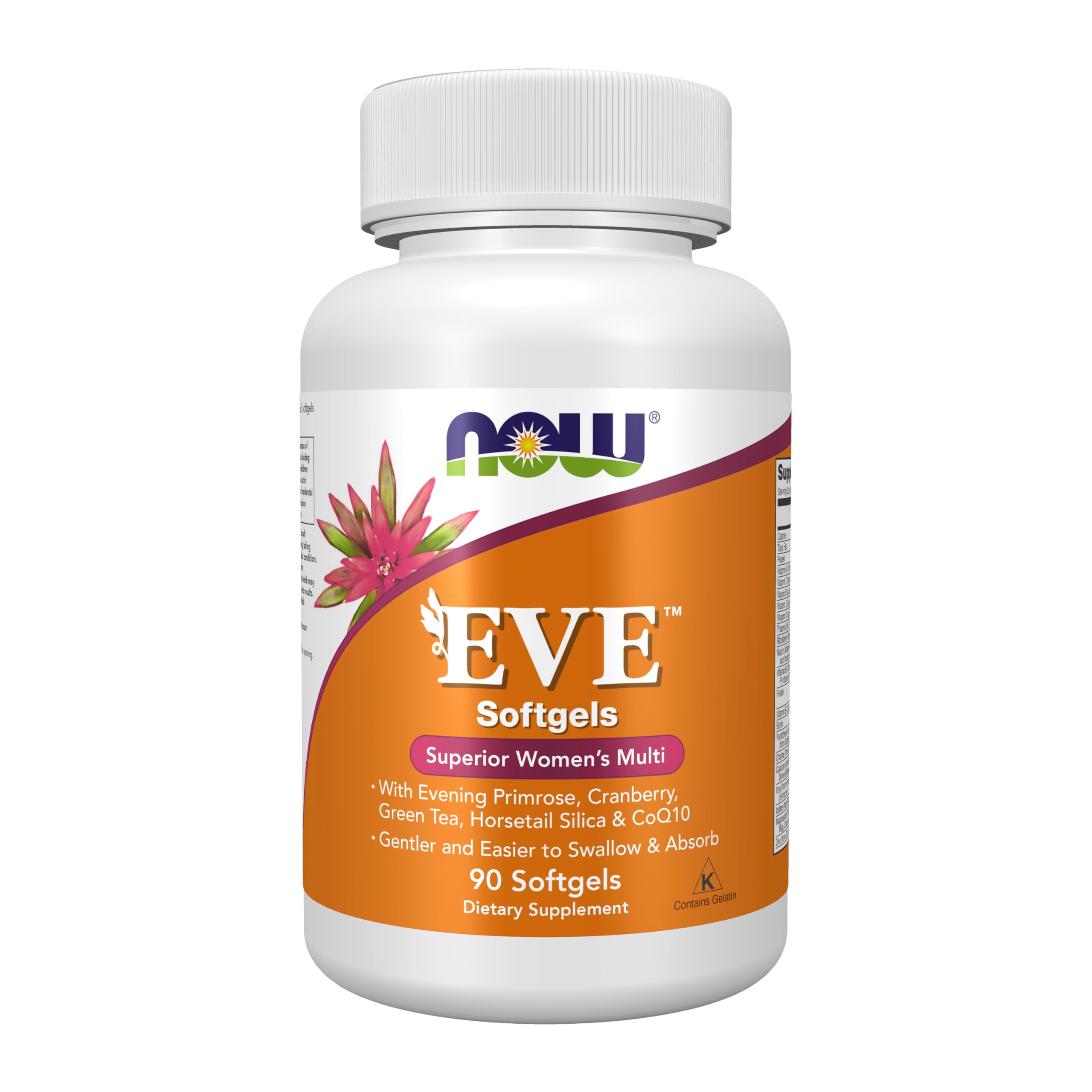Supplements, Eve™ Women's Multivitamin with Evening Primrose, Cranberry, Green Tea, Horsetail Silica & CoQ10, 90 Softgels