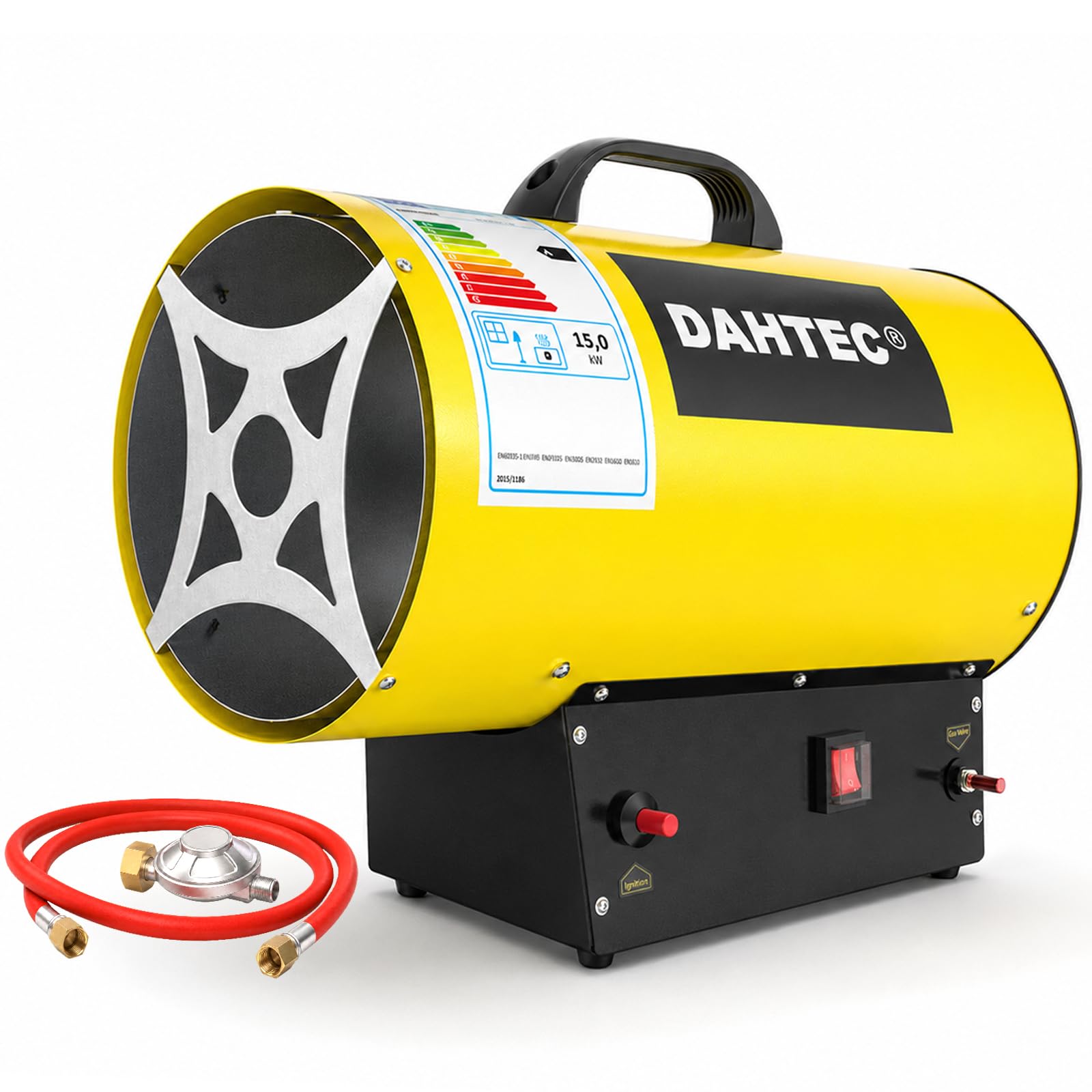DAHTEC 51,180 BTU/hr Portable Industrial Gas Space Heater for Garages, 15KW