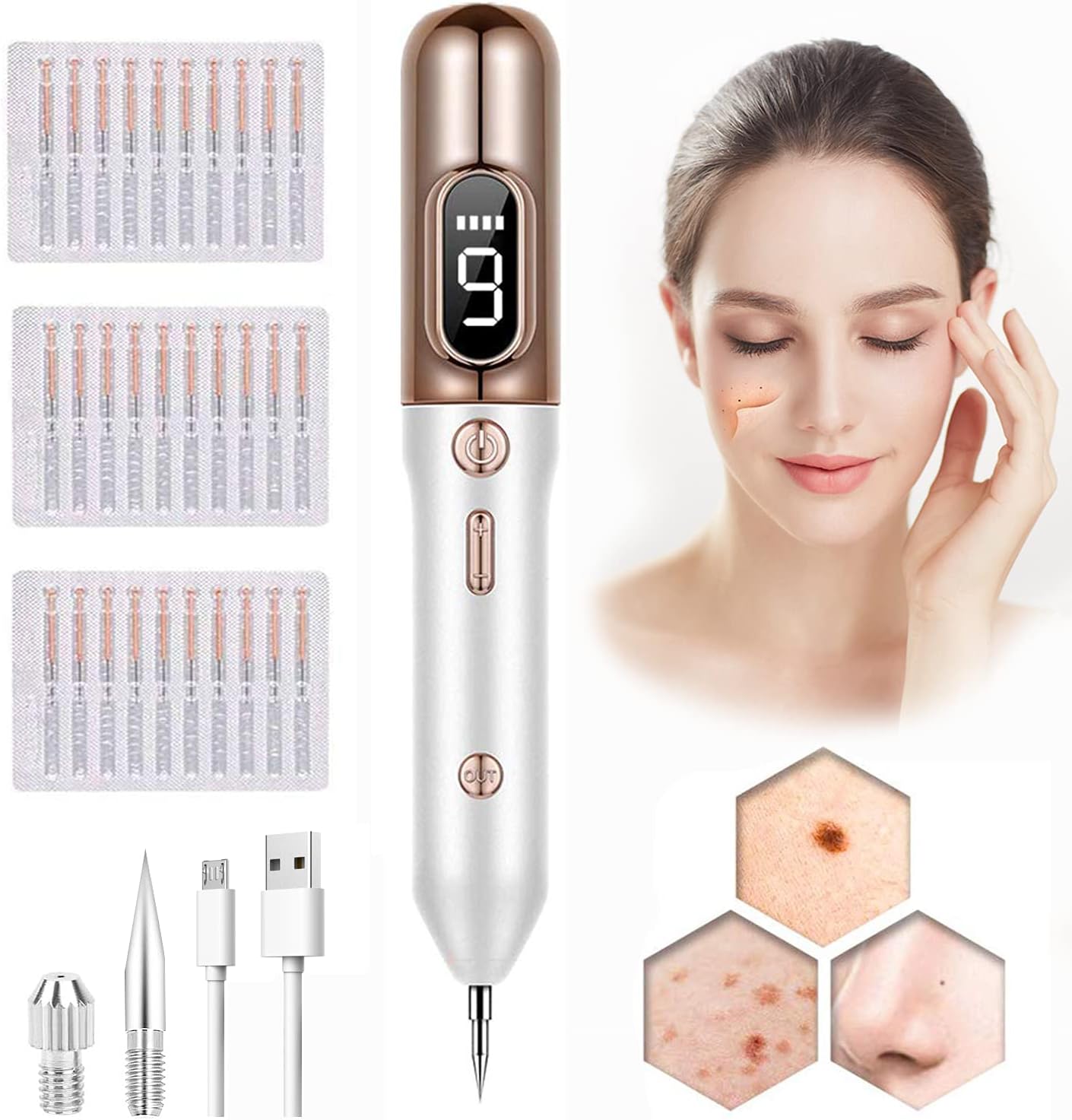 Portable Beauty Equipment Skin Tag Remover Home Usage USB Charging Gift Ideal for Women Girlfriend