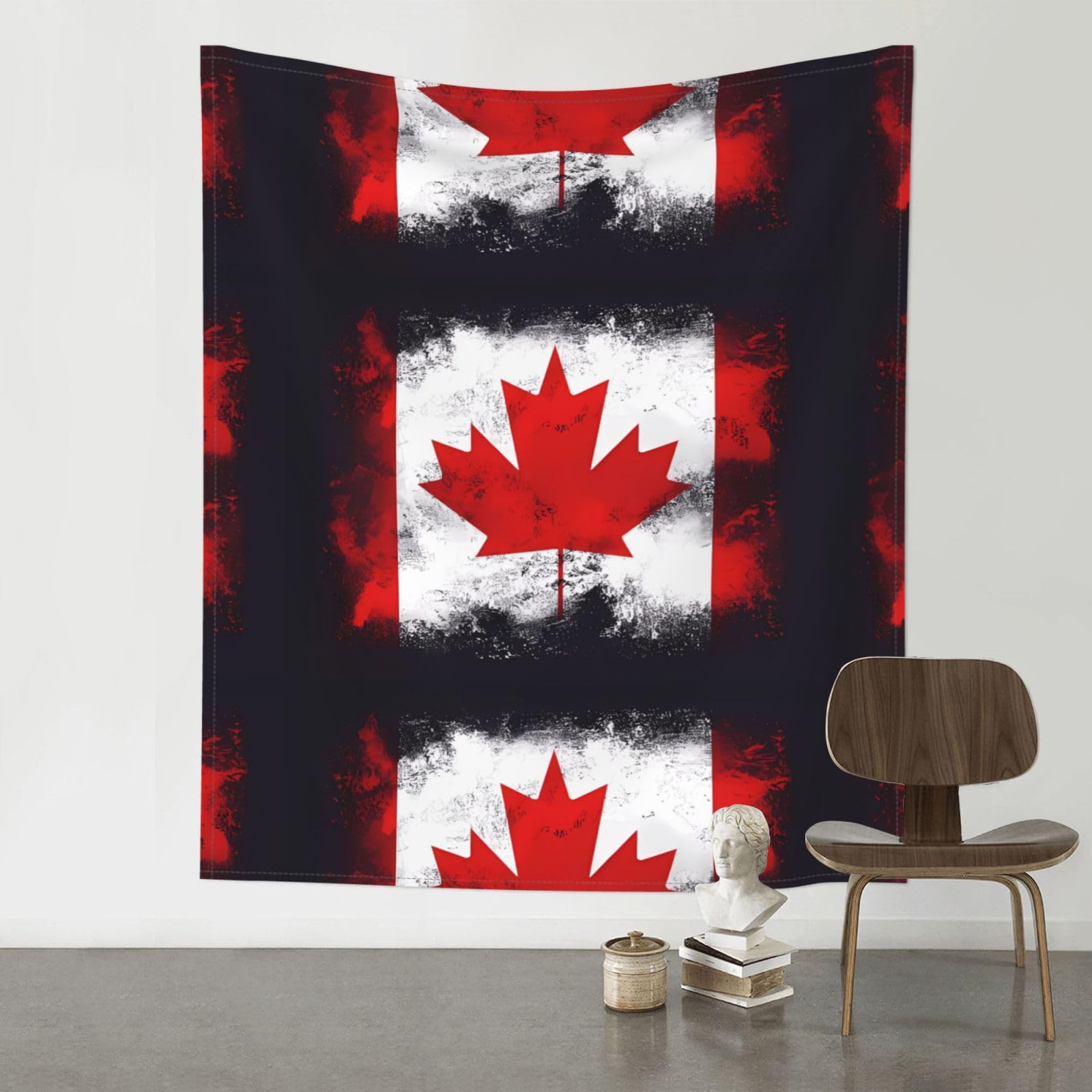 YYHWHJDE Canadian flag Prints 60x51in Wall Tapestry – High-Grade Polyester Throw for Dorm, Beach & Home Decor
