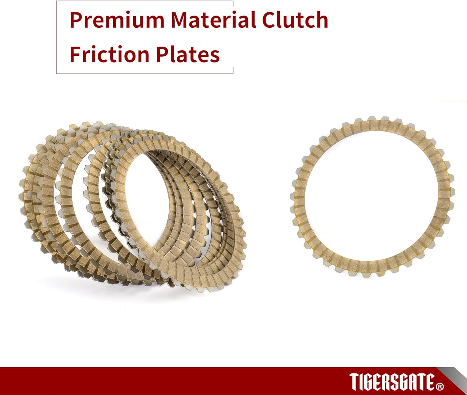 AHL-Placas de fricción de Embrague de Motor de Motocicleta, Kit de