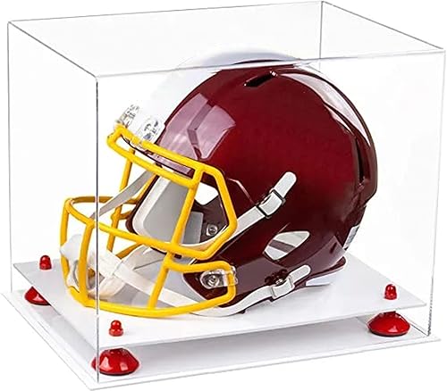 Miniatura 64 de vitrina de acrílico tamaño real casco fútbol americano.