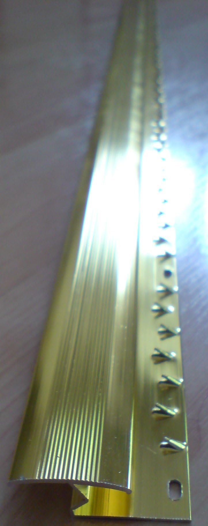 Z Bar Carpet to Laminate or Carpet to Tile Colour Gold Anodized Aluminium 90cm long