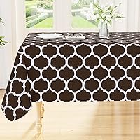 Vista 30 de Smiry - Mantel rectangular de vinilo impermeable con reverso de franela, lavable, a prueba de derrames, para mesa rectangular, comedor, campamento