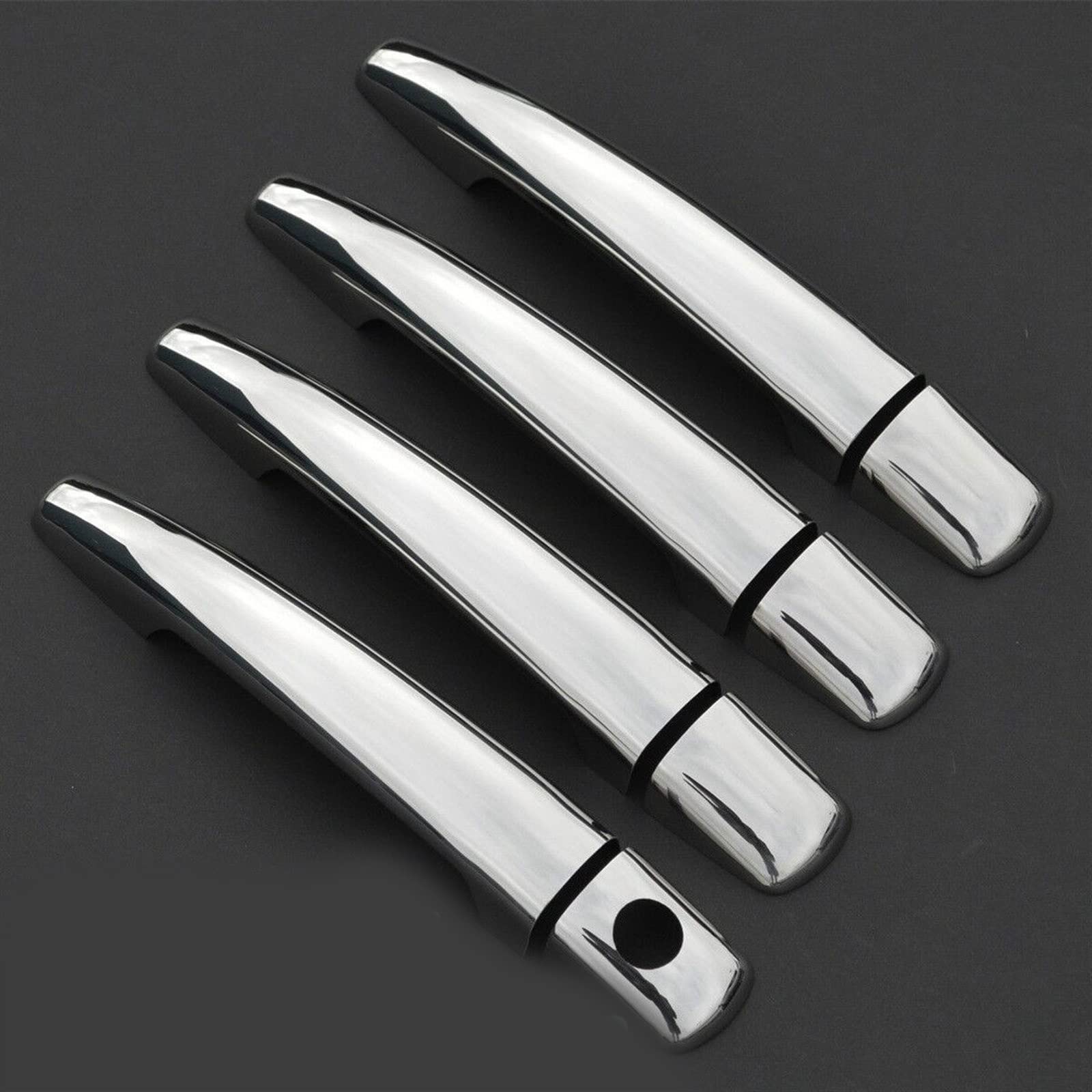 Garnitures Poignées De Porte Argent Pour Citroën C3, C3 Picasso, C3 Aircross (2010-2016) - Lot De 8 Pièces