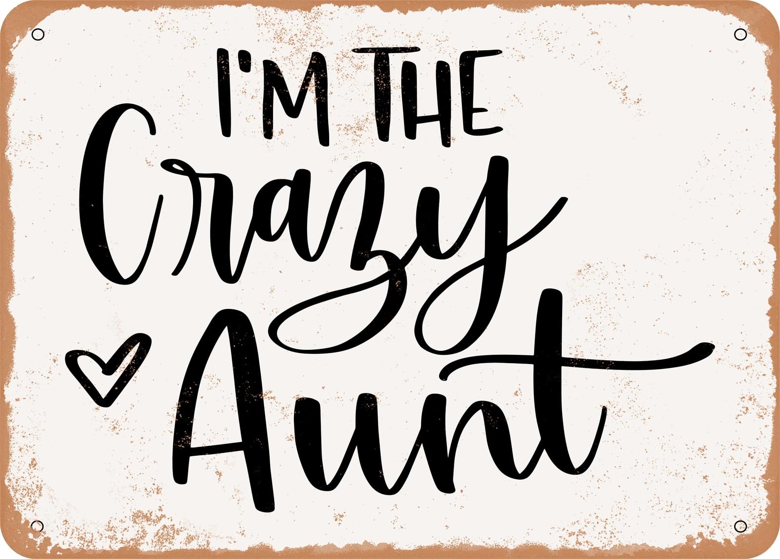 Miaomansenstore Metal Sign - Crazy Aunt - Vintage Look Sign Home Decor