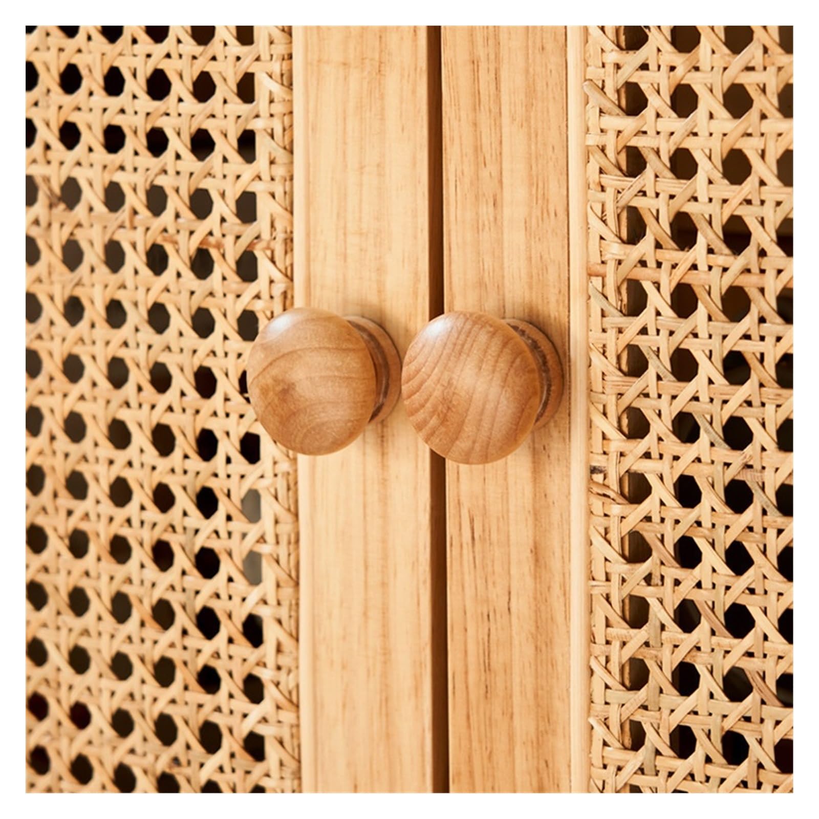 Buffetschrank Wohnzimmer Massivholz Rattan Lagerschrank Haushalt Mit Schublade Esszimmerschrank Anrichte Sideboard