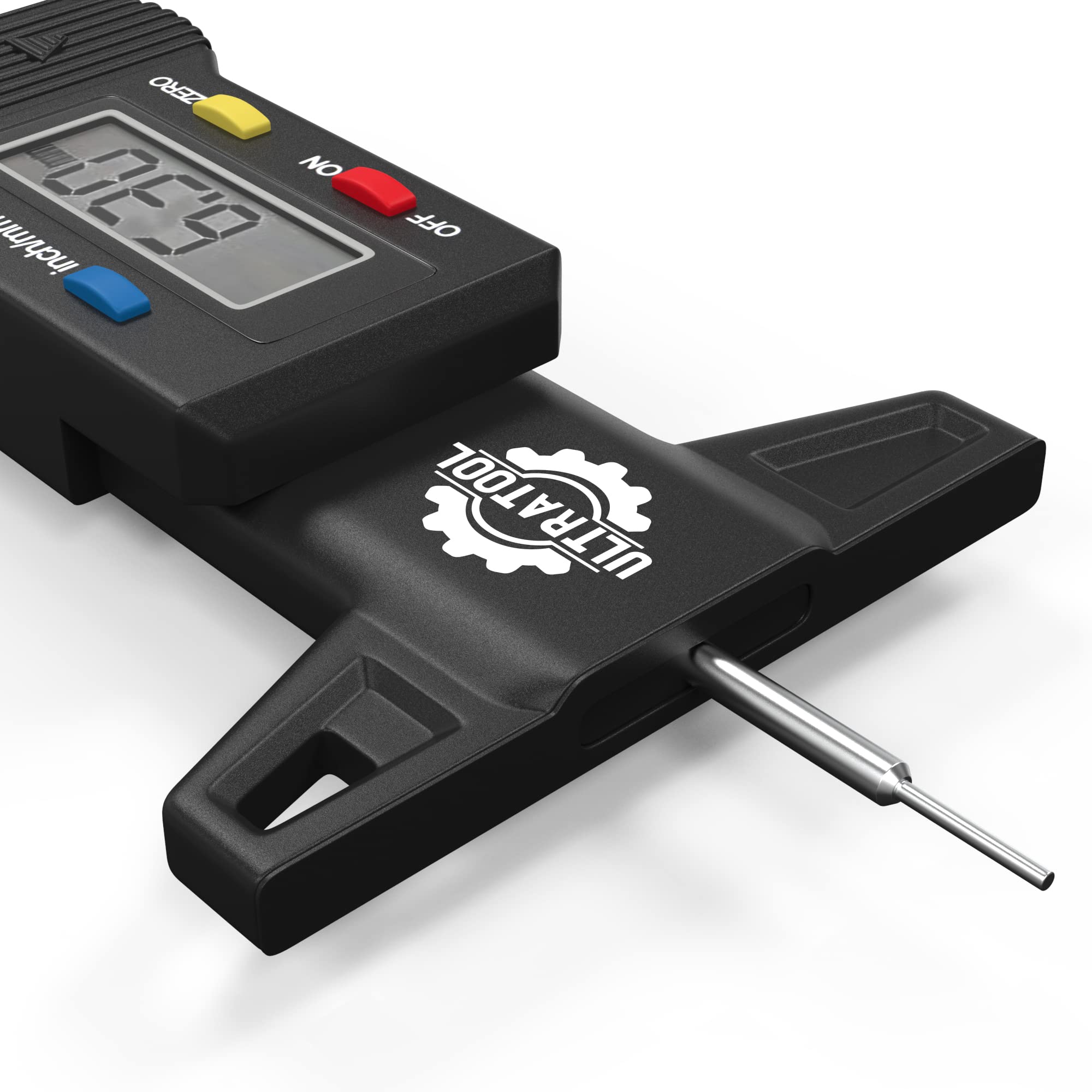 Royaltec, misuratore pneumatico digitale, con schermo LCD, gamma da 0 a 25,4 mm. Misurartore battistrada, pneumatico, tester per automobili, furgoni, camion e moto (batterie incluse)