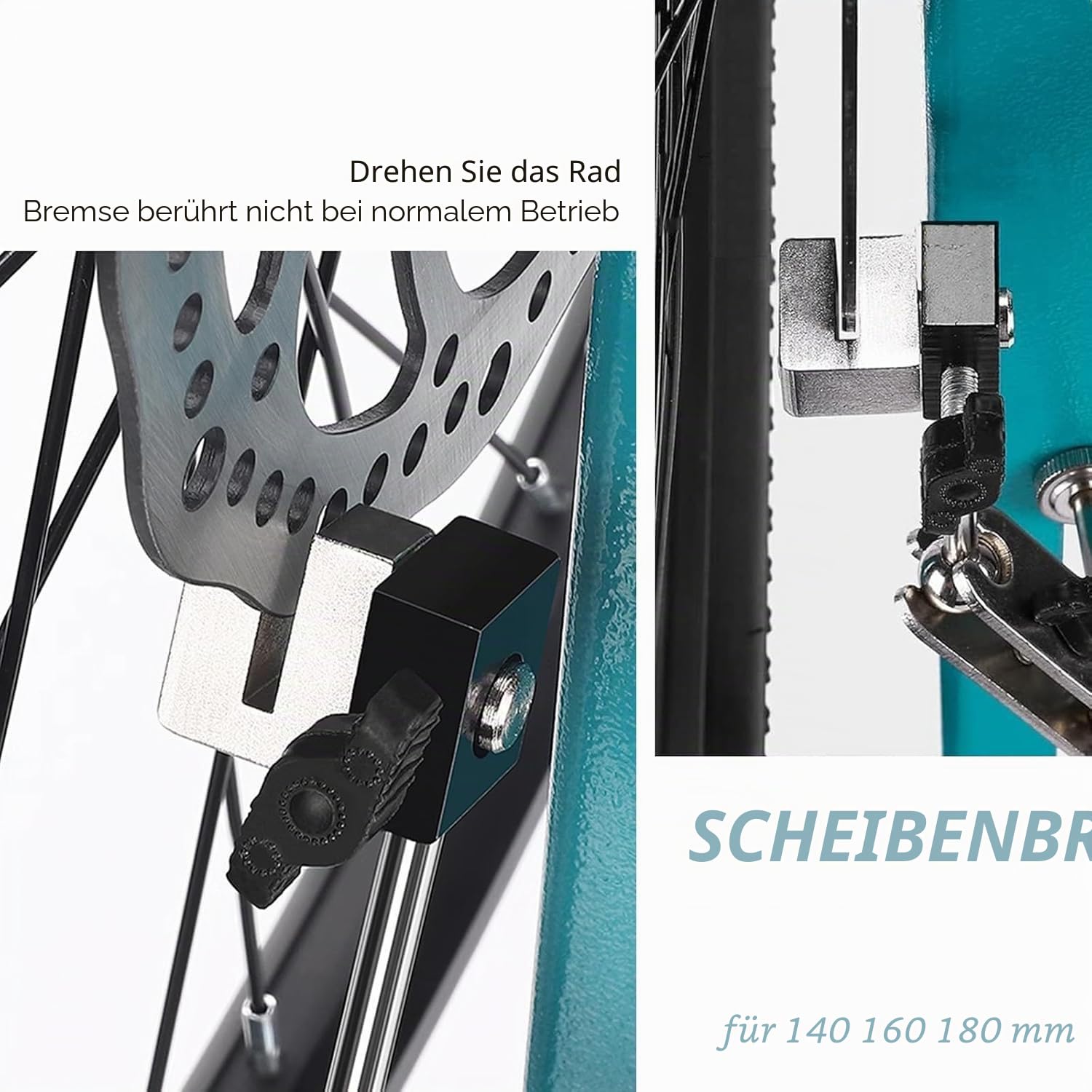 Zentrierständer Fahrrad für 16" - 29" Laufräder Fahrrad, Kalibrierungsständer Radwartungs mit Achsadapterstange, Felgen Korrekturständer Kohlenstoffstahl Verstellbare Radbreite 95-155 mm