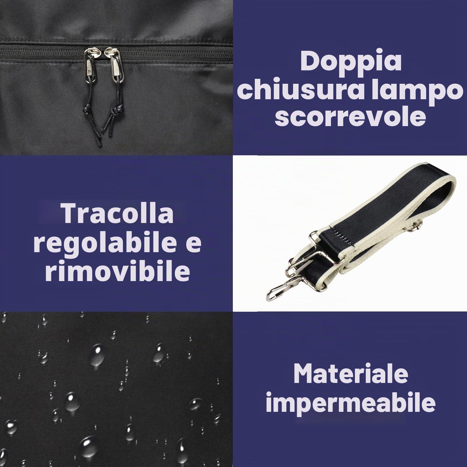 Arxus Pieghevole Borsa da Viaggio Grande, 60L Fine Settimana Overnight Tote con Tracolla Rimovibile Borsone per Uomo e Donna Sport Palestra Mare Aereo Campeggio