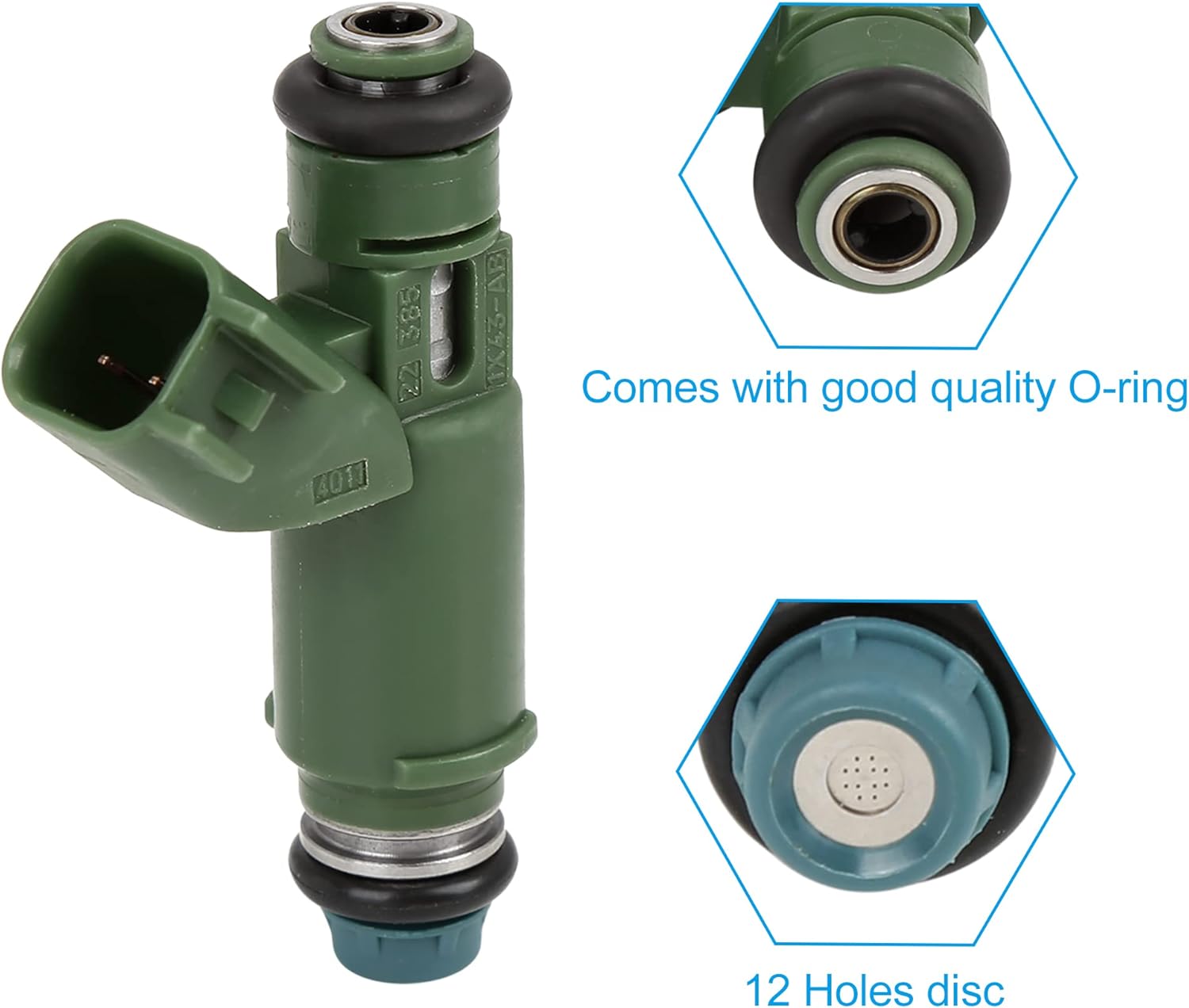 X AUTOHAUX 1X43-AB Flow Matched Fuel Injector Nozzle for Jaguar X-Type Base Sedan 3.0L 2005 2.5L 2002-2004