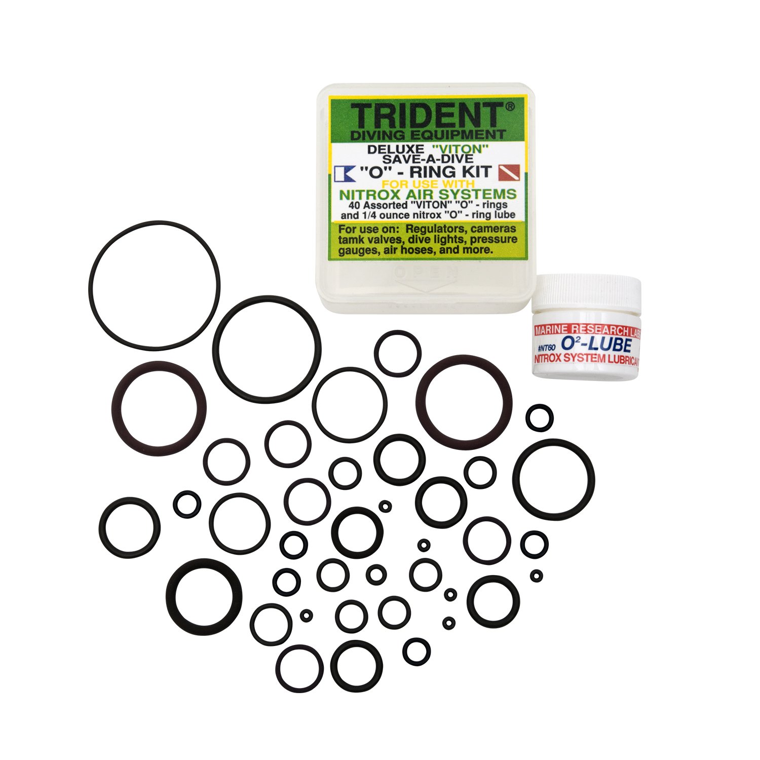 Trident 40 Piece Nitrox Replacement Viton ORing Kit with Lube Amazon