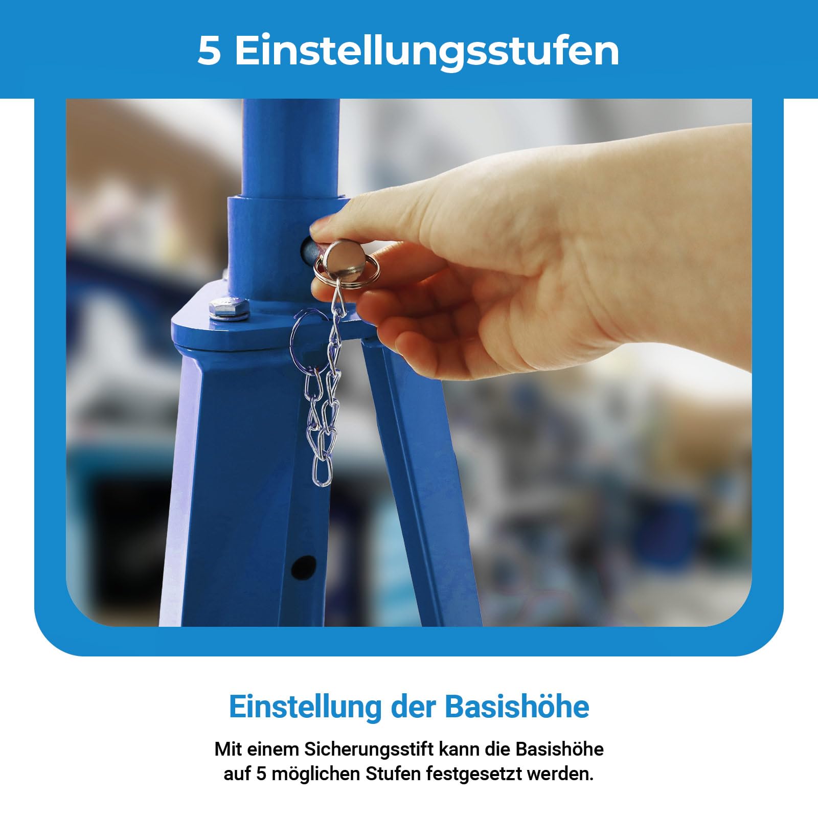 Bituxx Achsständer 2T Spindel Unterstellbock Stützbock Auto Bock Jack Stand Aufbocken Stützen KFZ höhenverstellbar Blau