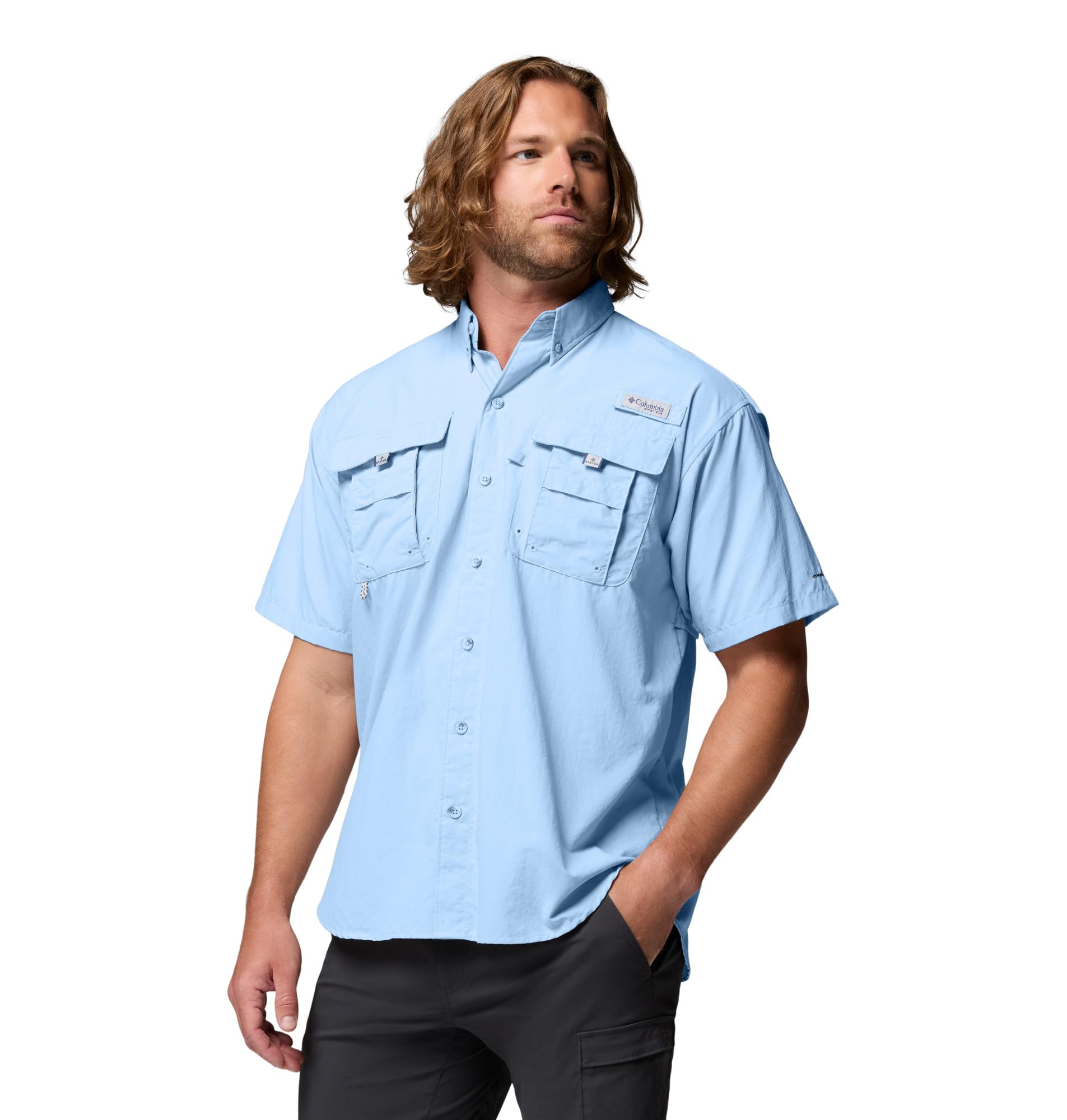 Columbia Bahama II - Camisa de Manga Corta para Hombre, Vela, Small