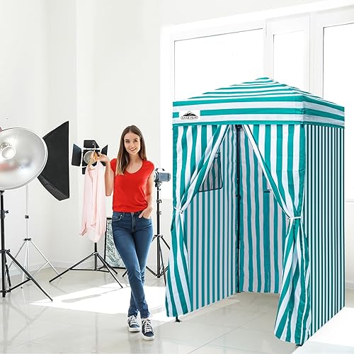 Vista 45 de EAGLE PEAK Flex - Toldo emergente ultra compacto de 4 x 4, refugio solar, vestidor, toldo portátil de privacidad tipo cabana para piscina, sesiones