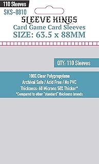 Sleeve Kings Card Game Card Sleeves (63.5x88mm) - 110 Pack, 60 Microns