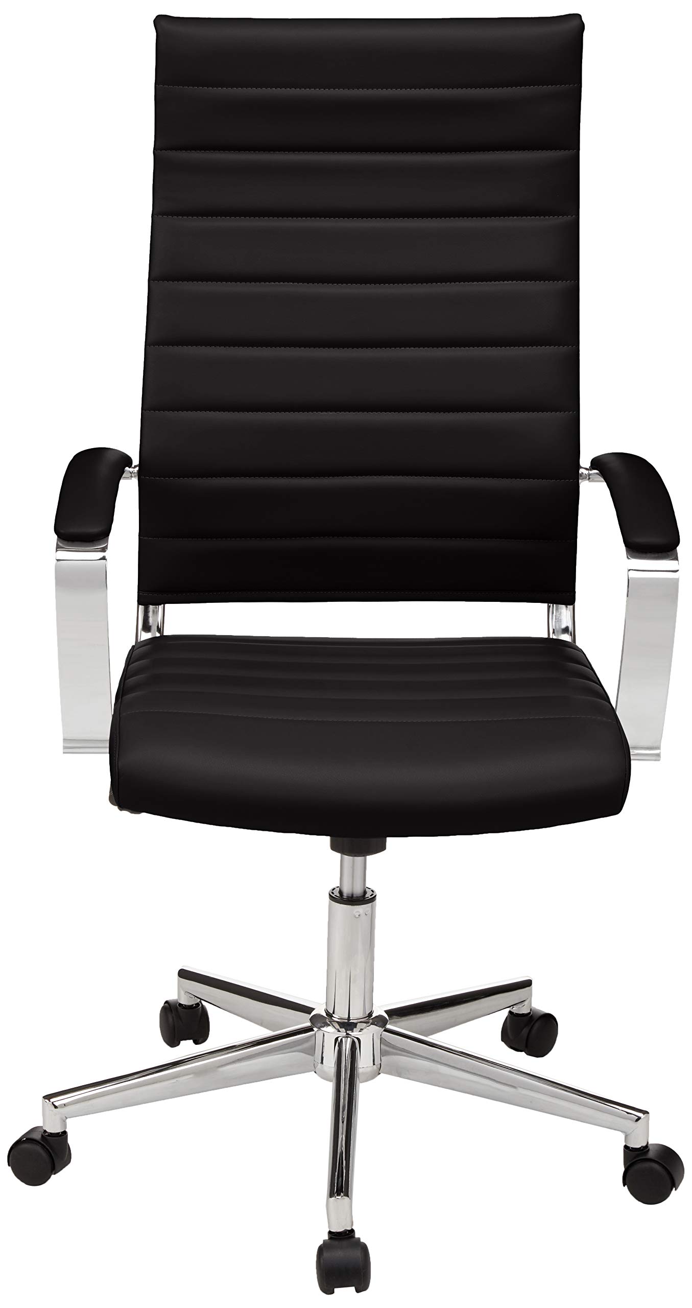 Amazon Basics HighBack Executive Swivel Office Desk Chair with Ribbed Puresoft Upholstery